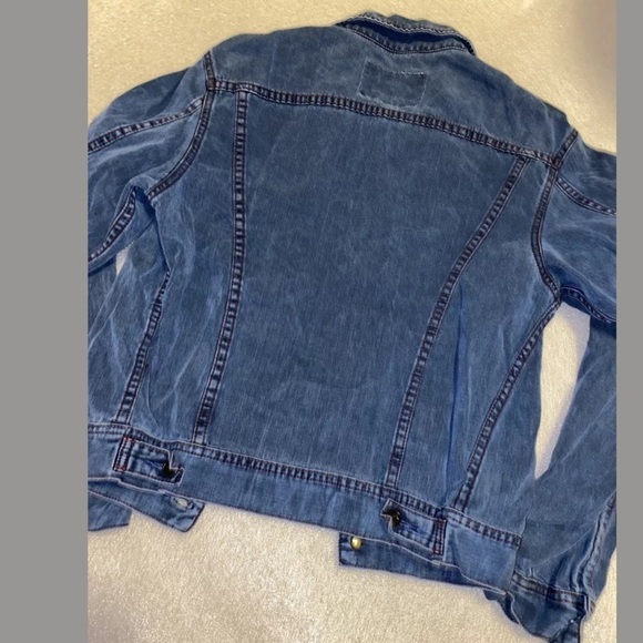 90s Fiorucci Safety Jeans Classic Denim Jacket M - Picture 7 of 8